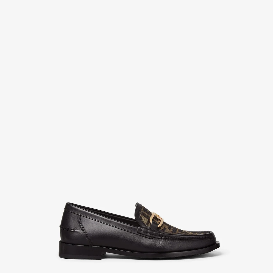Black leather loafers - 1