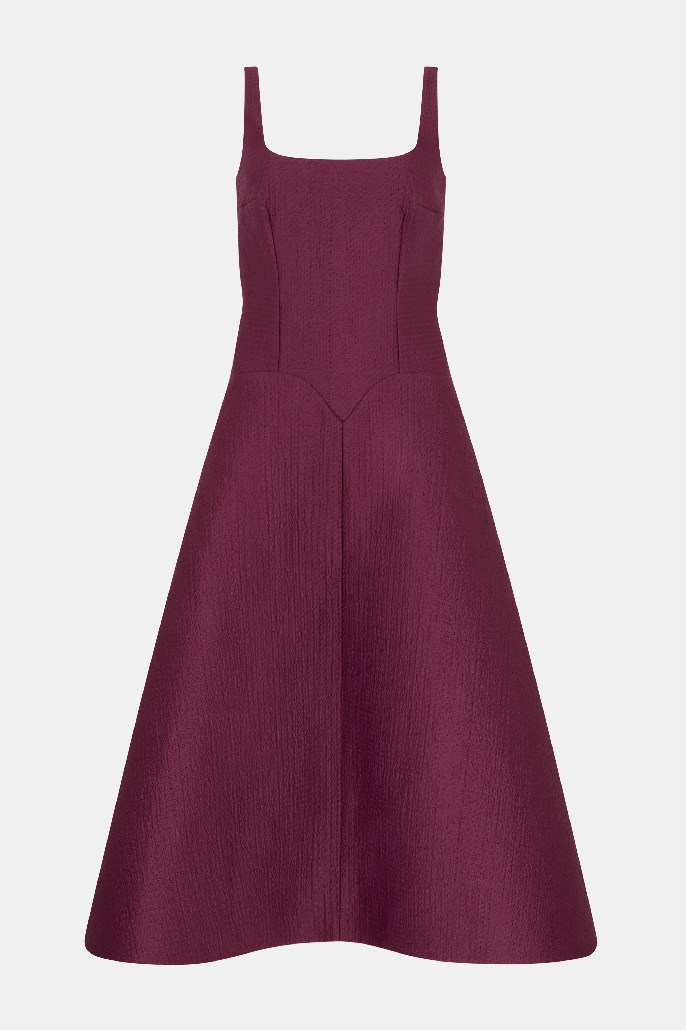 Letisha Dress In Plum Needle Punch Satin - 1