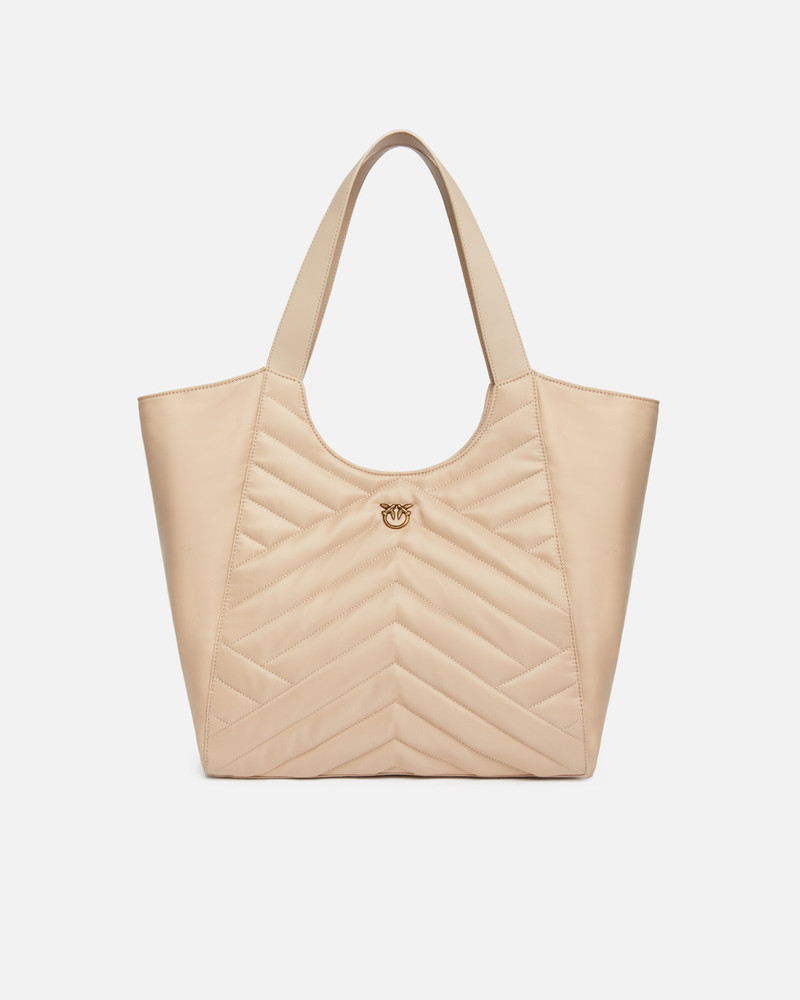 SHOPPER BAG IN PUZZLE-QUILTED RECYCLED FABRIC 1