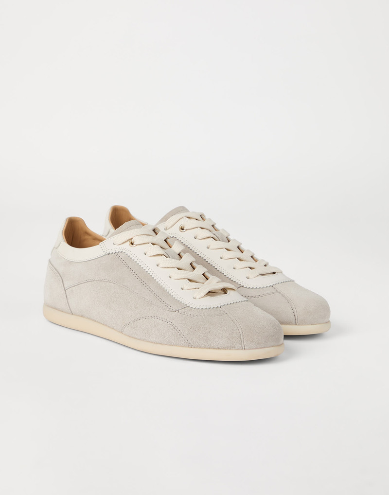 Washed suede sneakers 와 슬림 outsole - 1