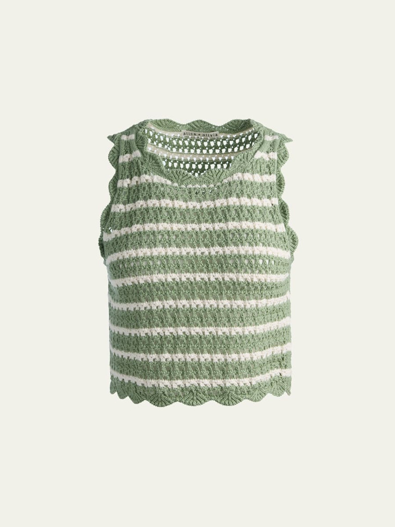 Amity Striped Crochet Tank Top 1