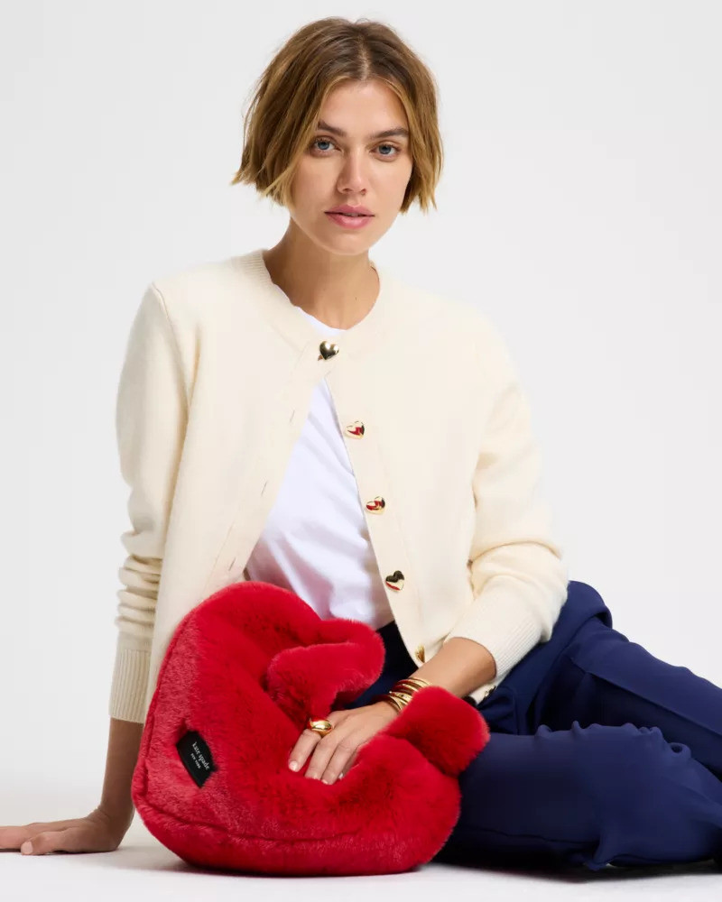Gold Heart Button Nell Cardigan 3
