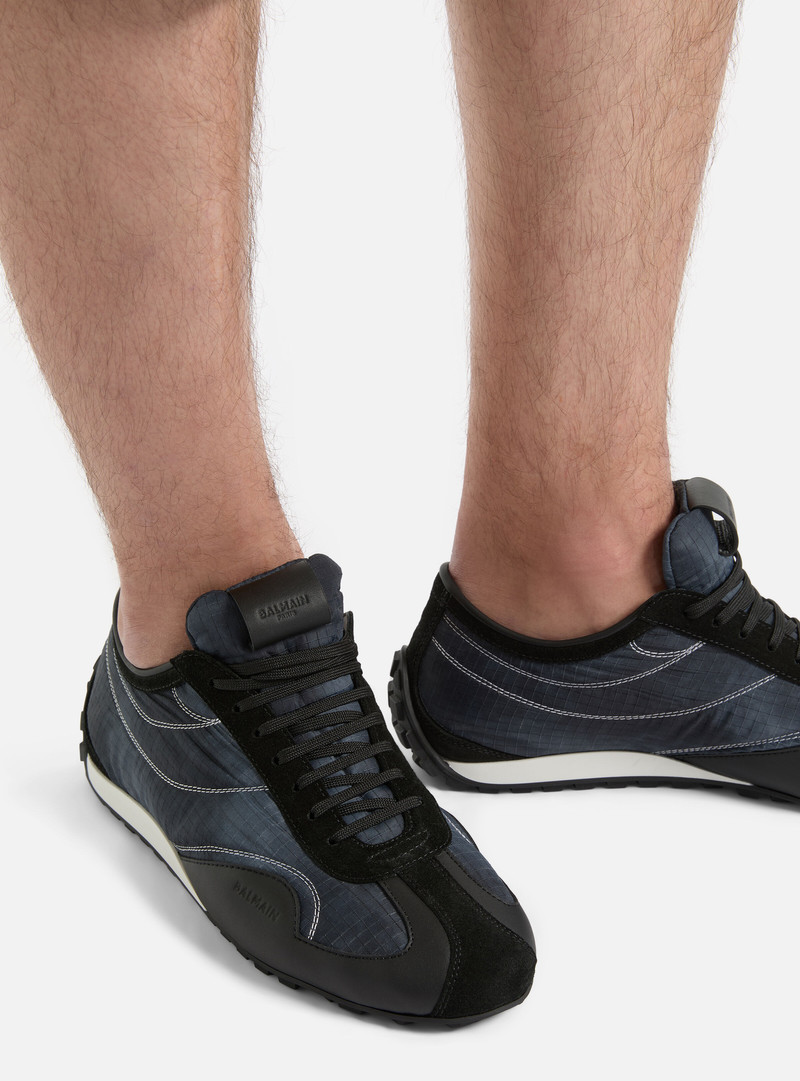 Balmain Racing Low trainers in nylon and leather outlook