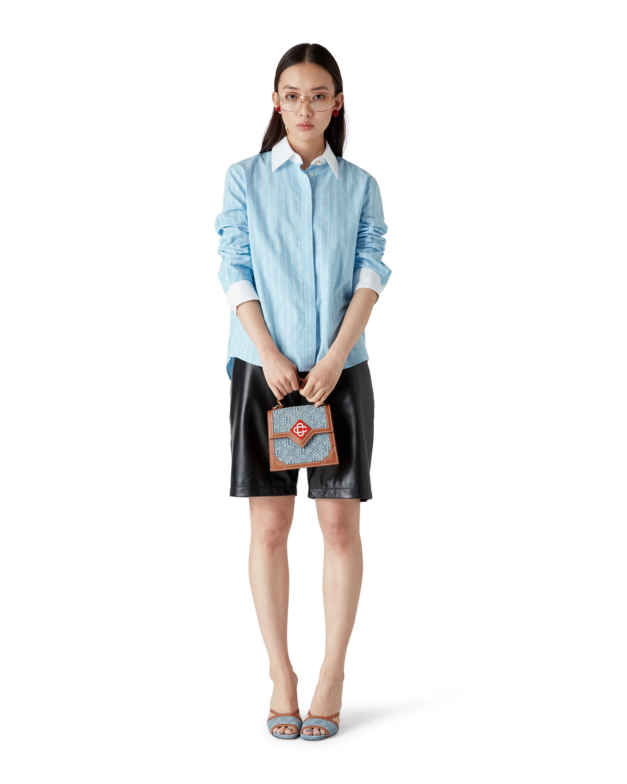 Pinstripe Laurel Long Sleeve Shirt | Casablanca Paris - 2
