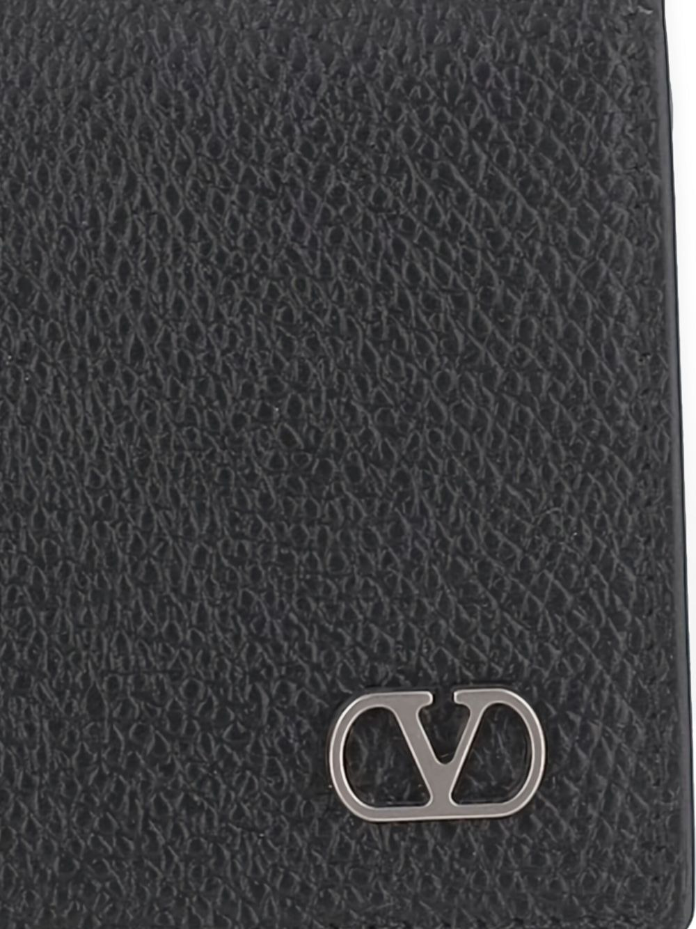 logo-plaque leather wallet - 4