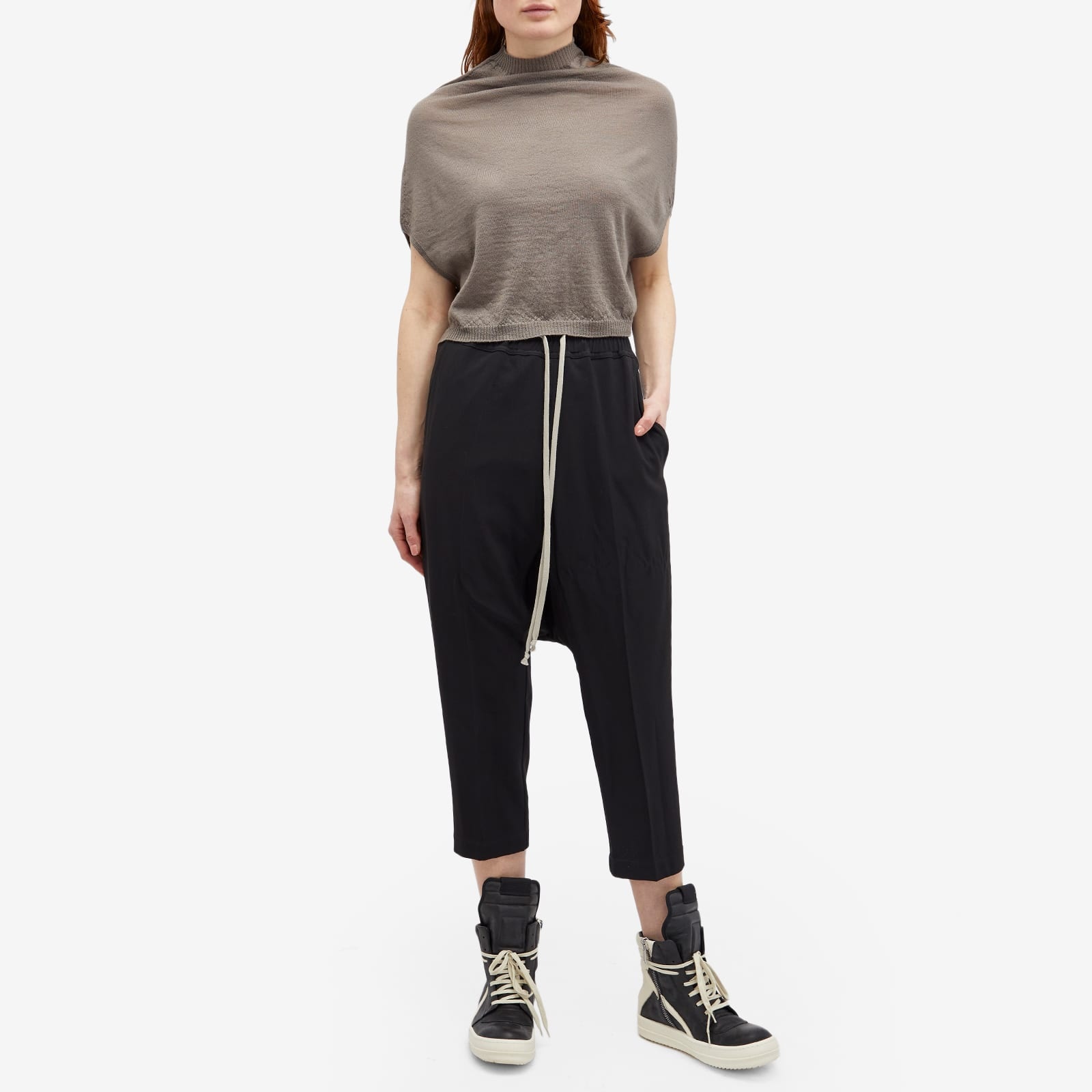 Rick Owens Cropped Crater Knit Top - 4