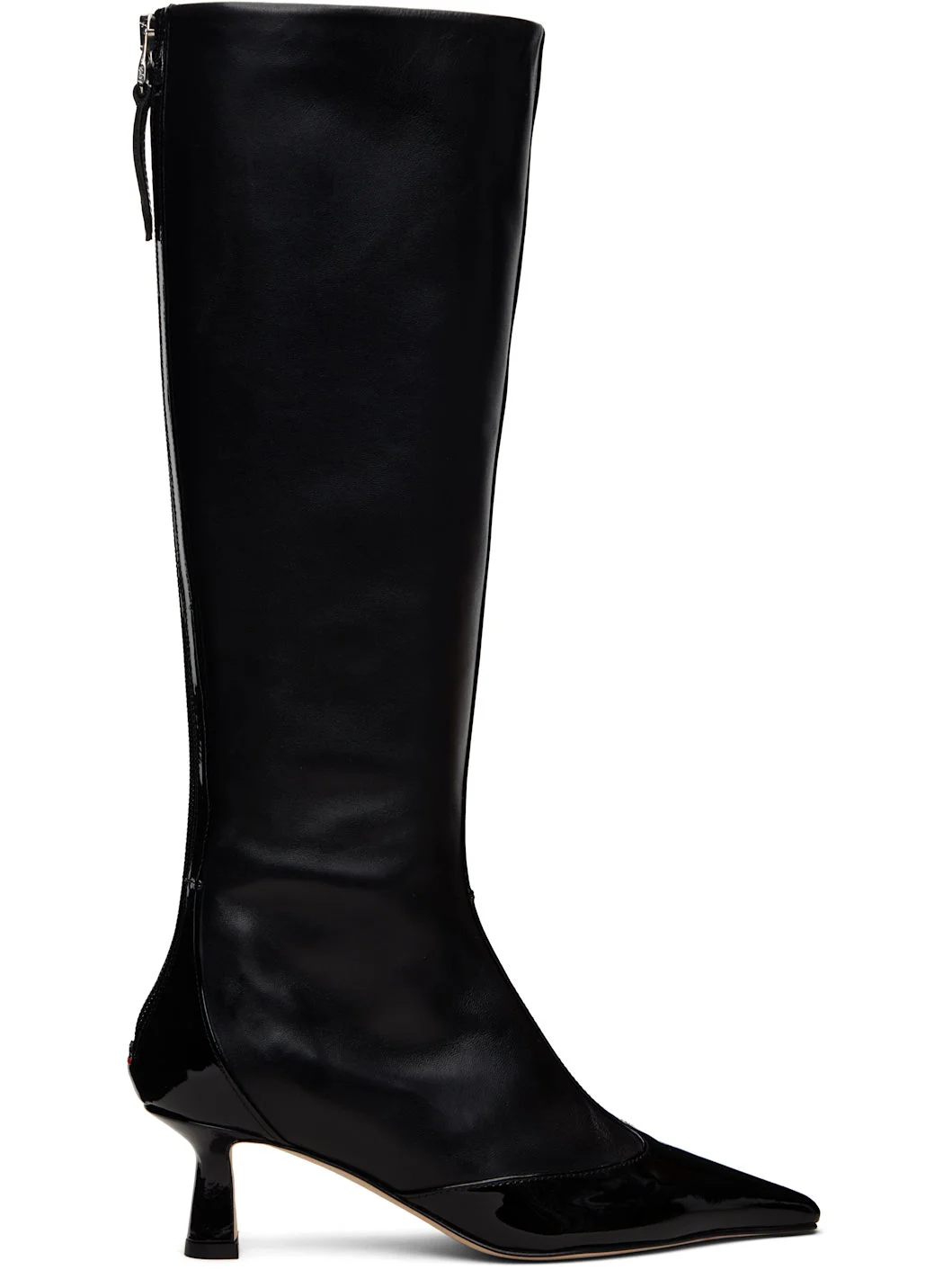 Black Alexis Dual-Tone Tall Boots - 1