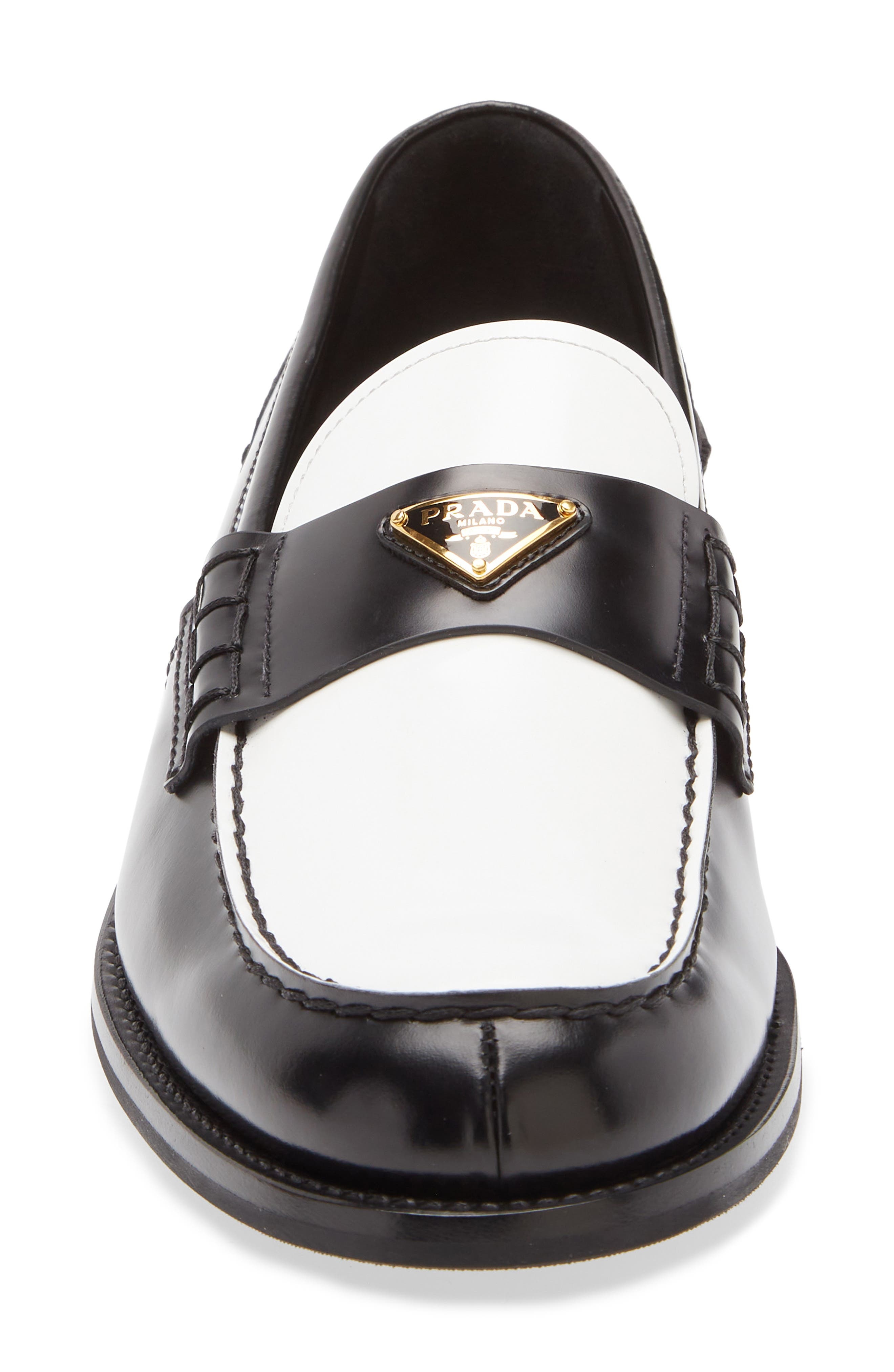 Prada Colorblock Loafer in Nero/Bianco at Nordstrom - 4