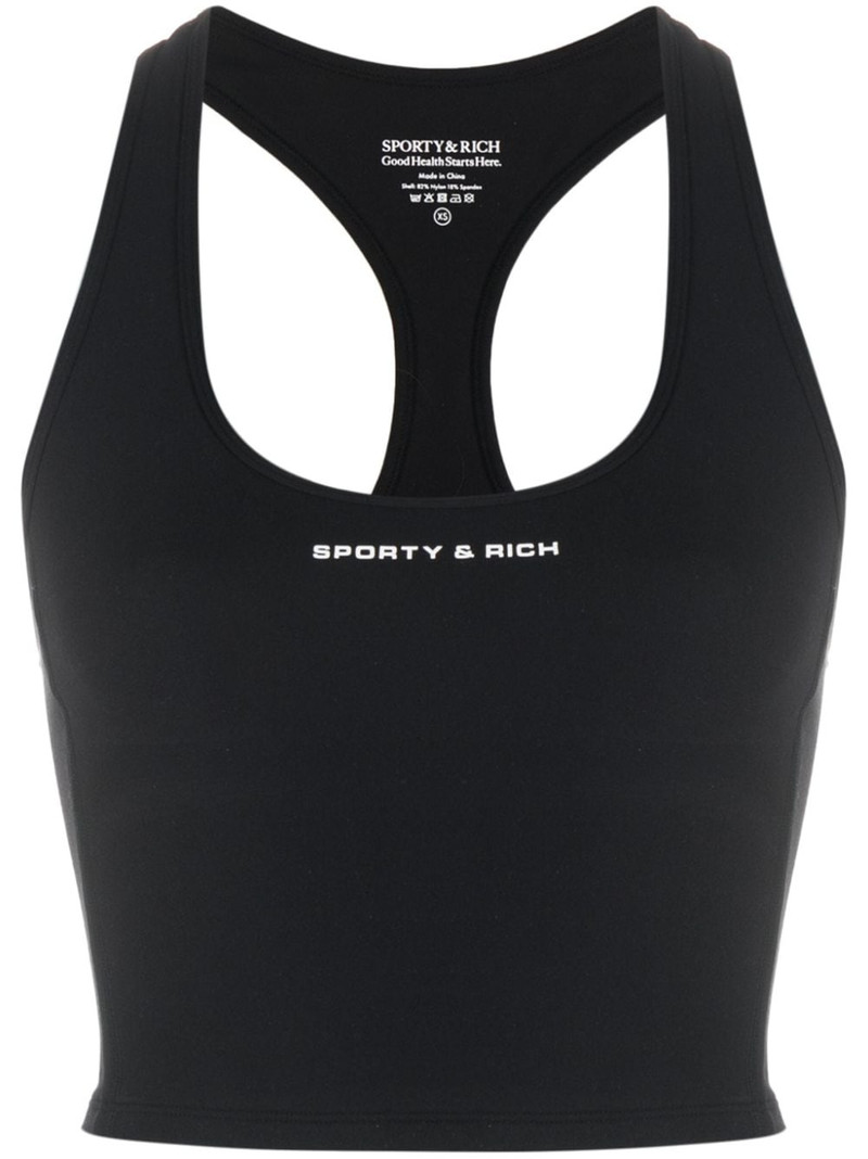 logo-print crop top 1