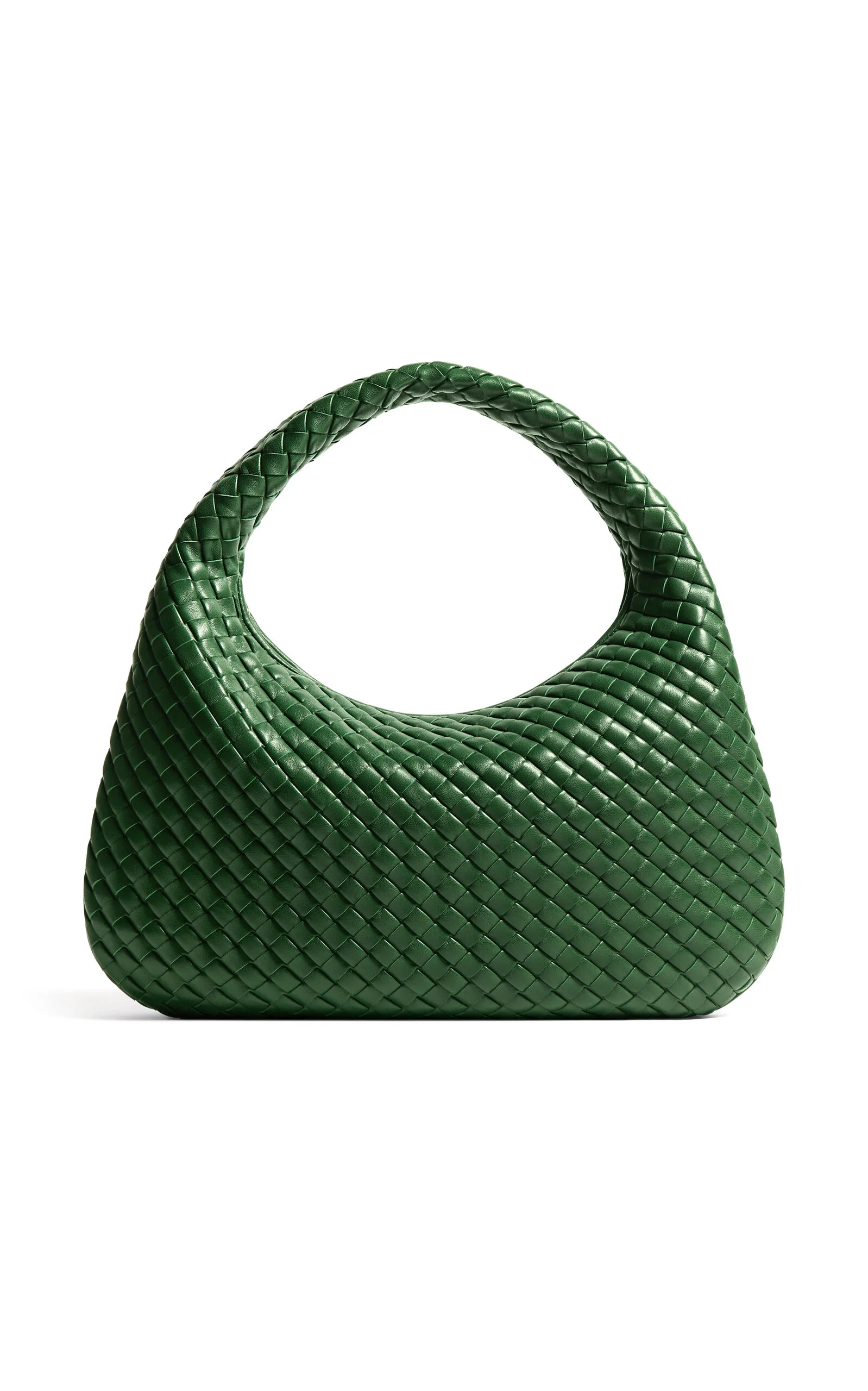Veneta Intrecciato Leather Shoulder Bag green - 1