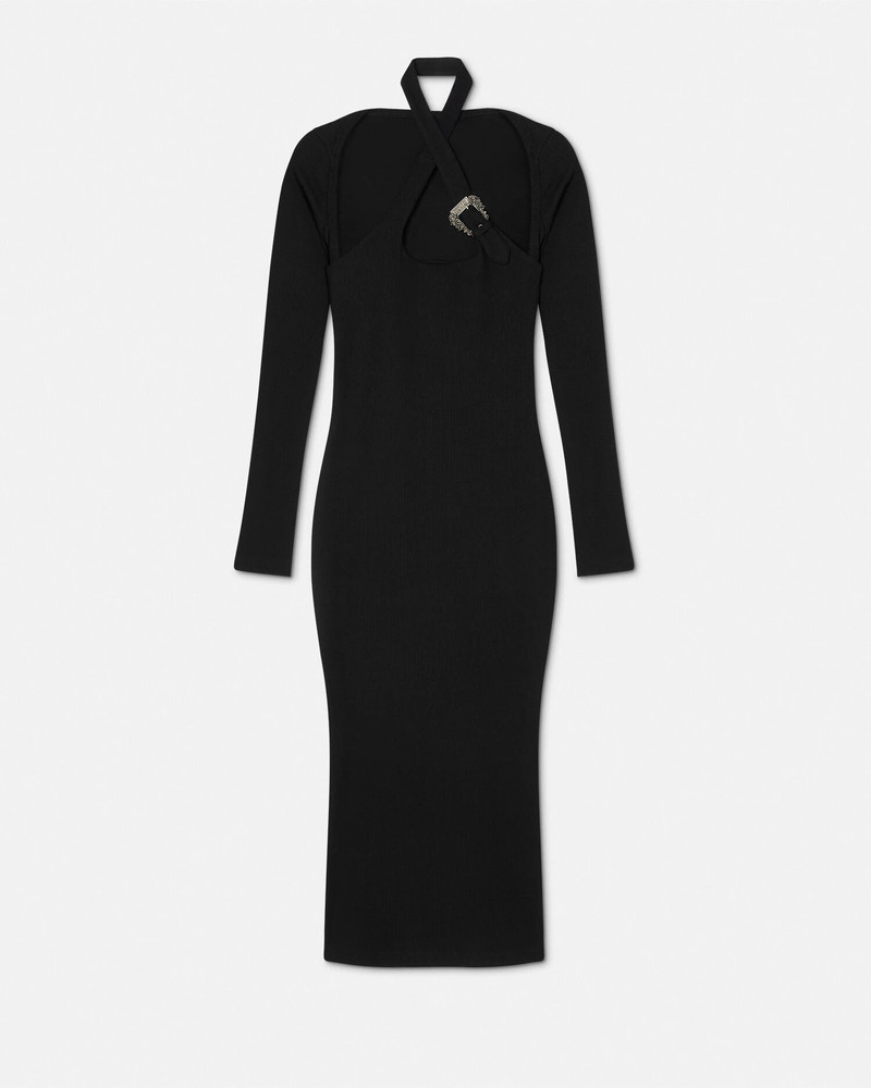 Baroque Buckle Cutout Midi Dress 1