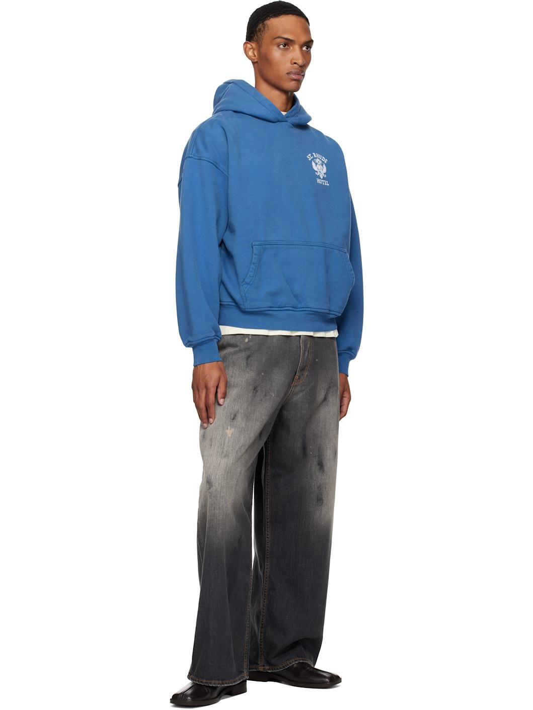 Blue 'St Rhude' Seal Hoodie - 4