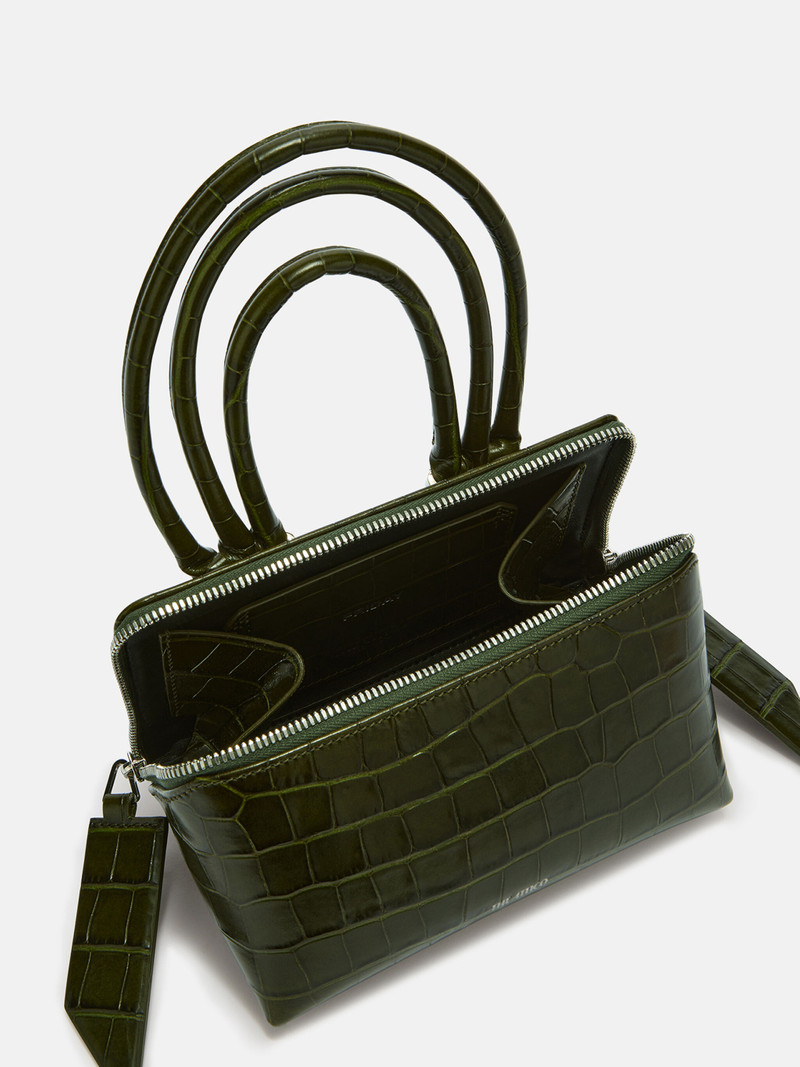 THE ATTICO ''FRIDAY'' DARK GREEN MINI BAG outlook