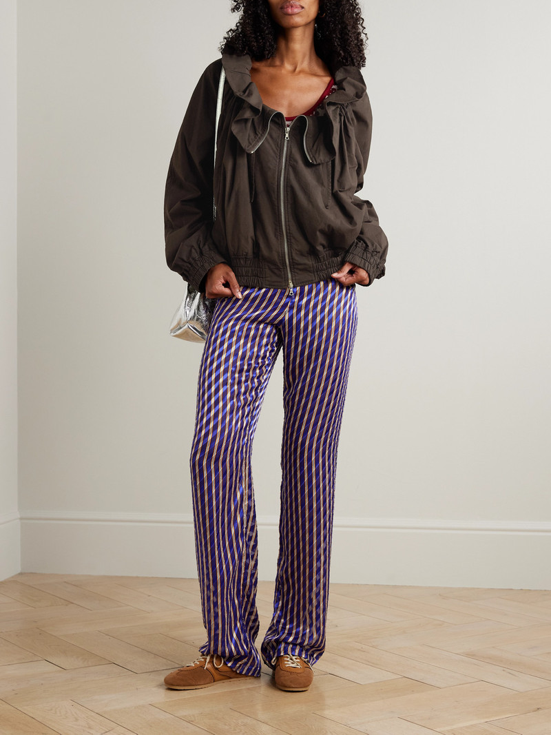 Dries Van Noten Ruffled Gathered Cotton-blend Jacket outlook