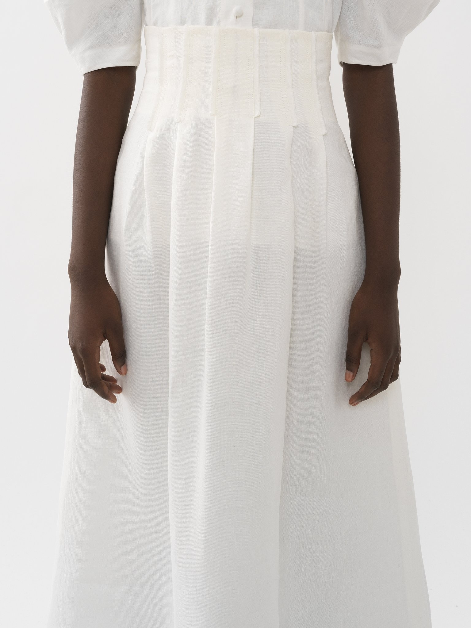 PLEATED MID-LENGTH SKIRT - 5