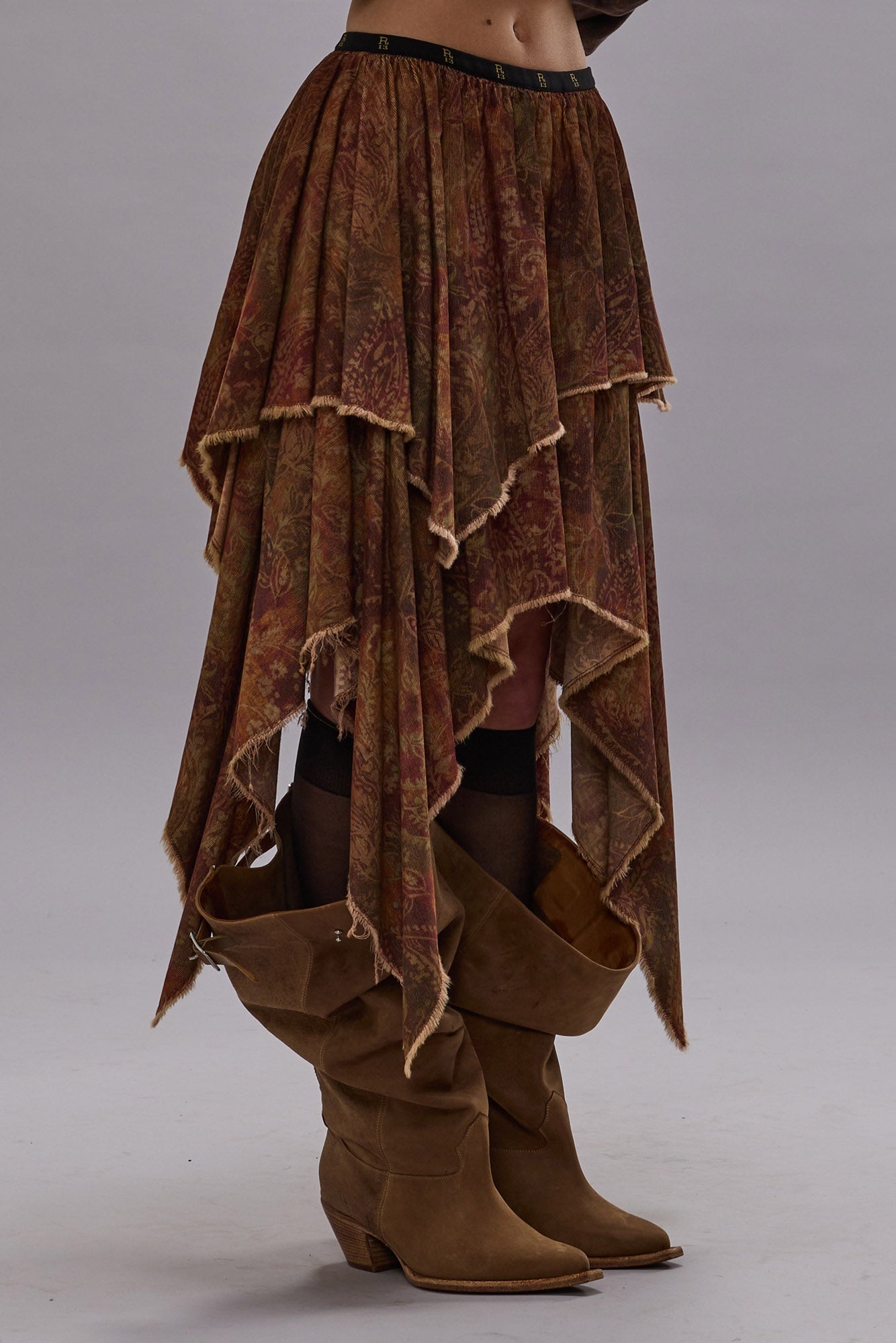 HANDKERCHIEF SKIRT - PAISLEY PRINT - R13 - 5