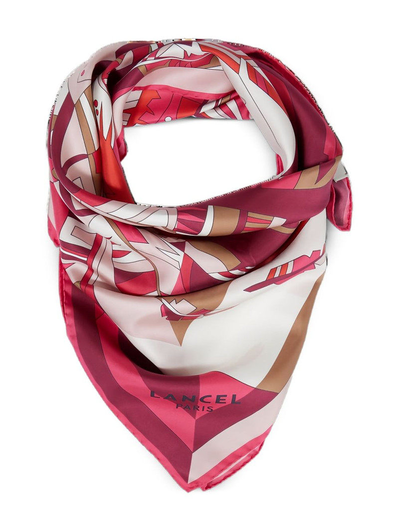 LANCEL Arabesque silk scarf outlook
