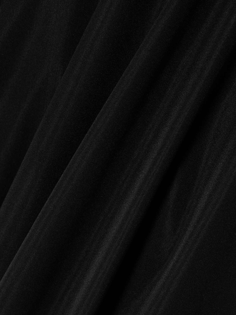 Gathered satin-jersey midi skirt 5