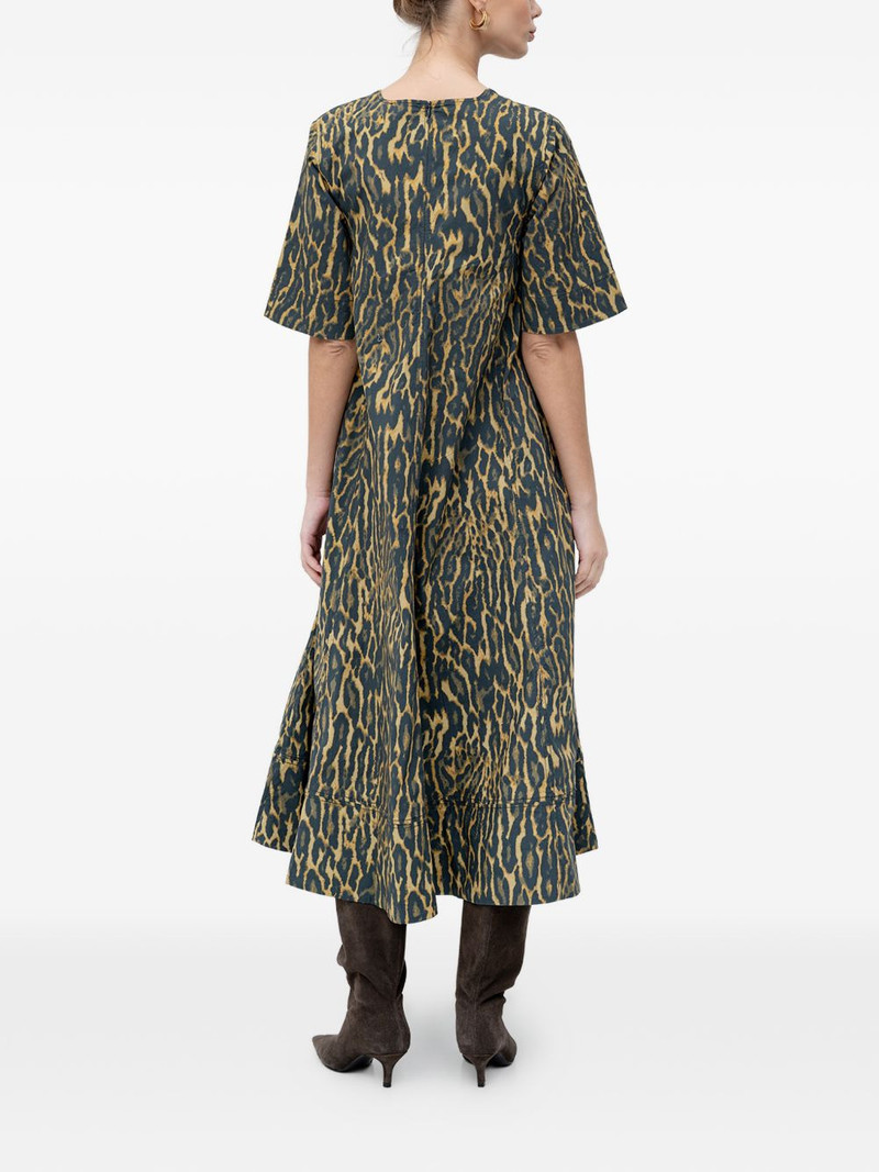 GANNI V-neck patterned dress outlook