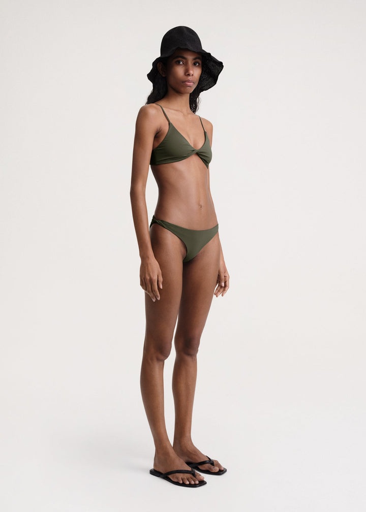 Twist-side bikini bottoms faded olive - 4