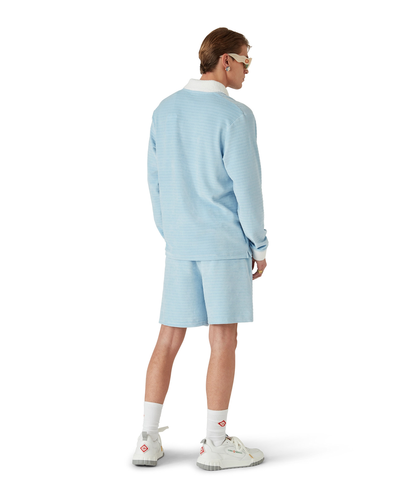 Velour Stripe Polo Shirt | Casablanca Paris - 3