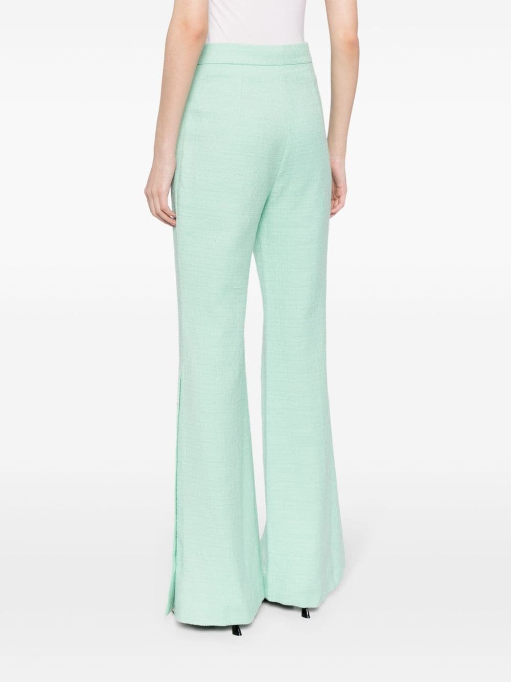 tweed flared trousers - 4