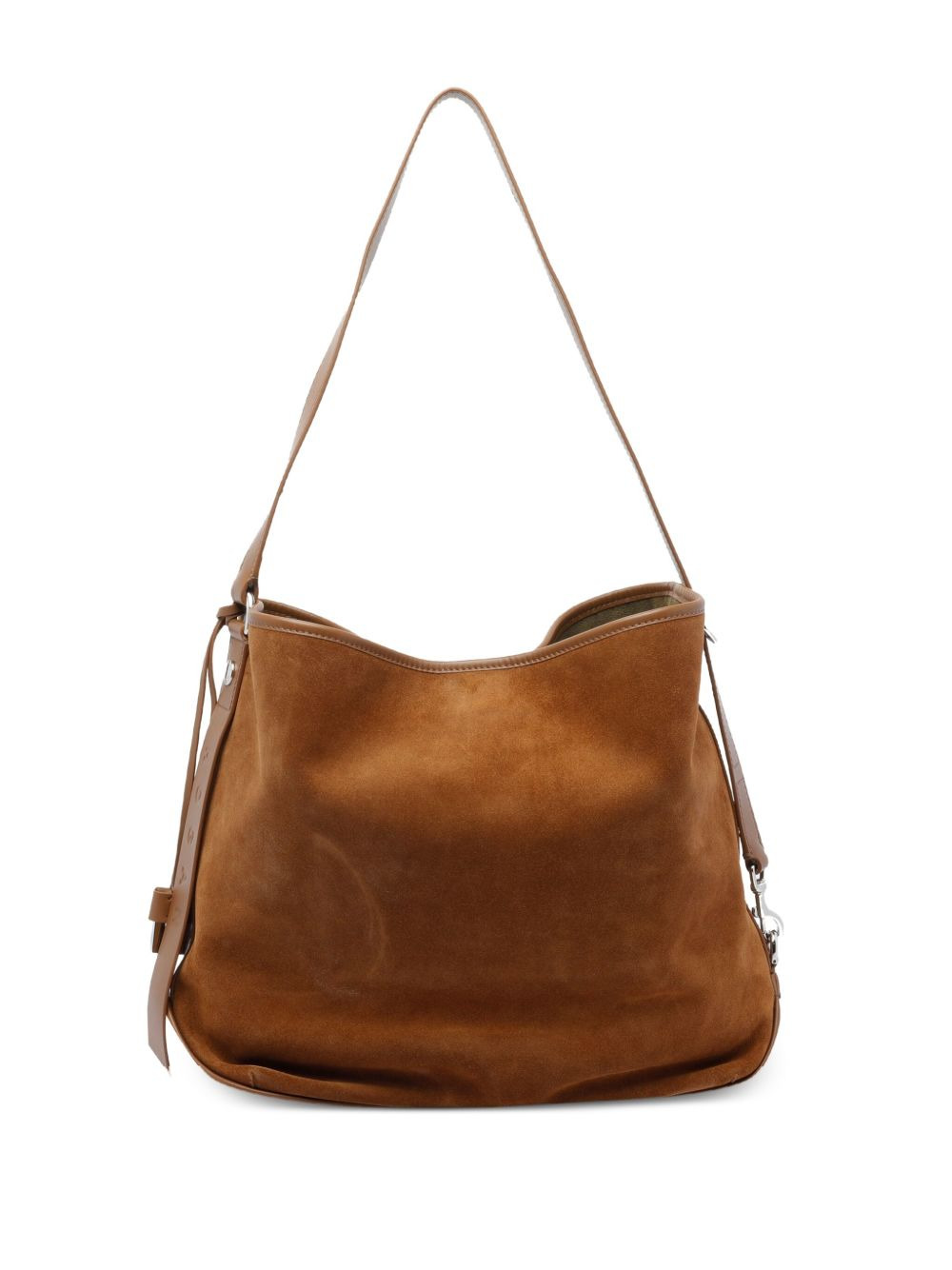 medium suede leather shoulder bag - 2