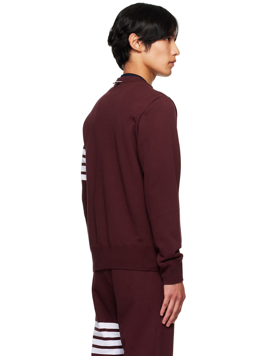 Burgundy Classic Loopback 4-Bar Sweatshirt - 3