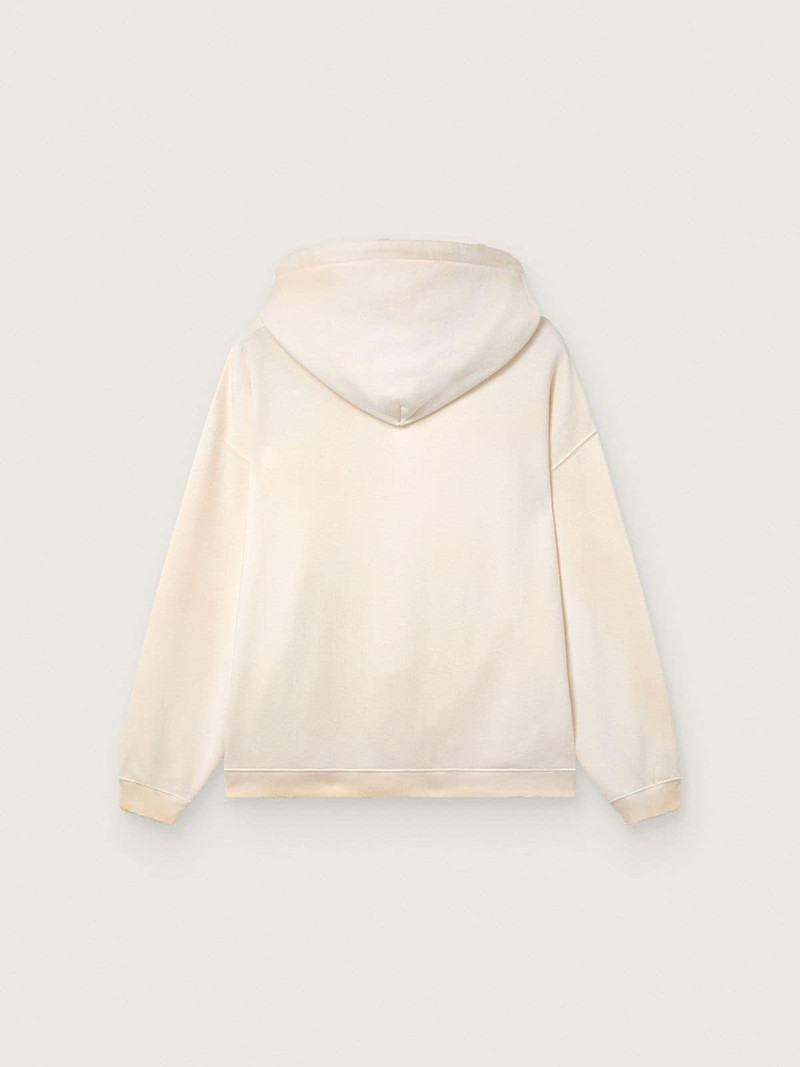 Golden Goose Star unisex hooded sweatshirt in white cotton with logo print outlook