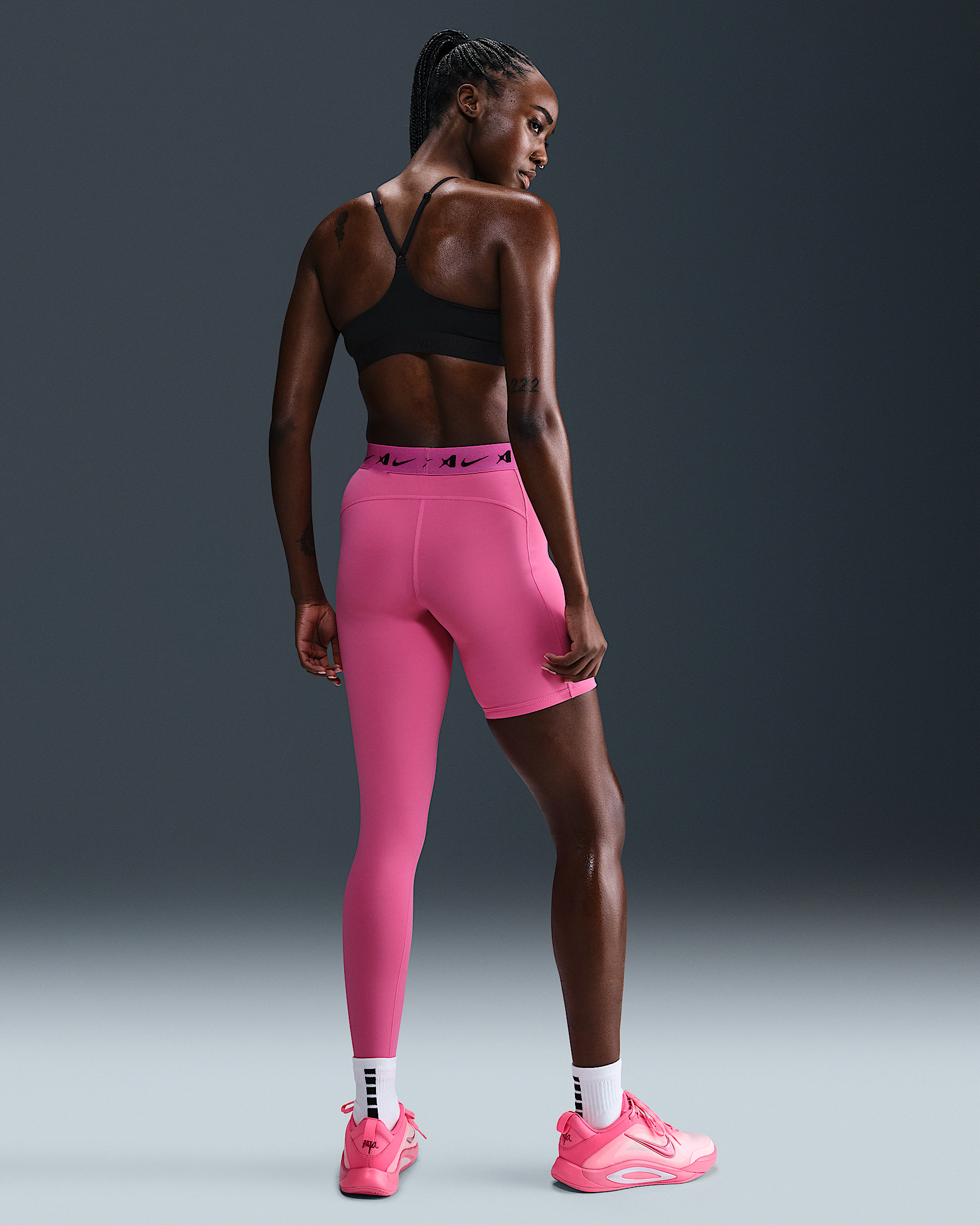 A'ja Wilson Women's A'symmetric Mid-Rise Single-Leg Basketball Leggings - 4