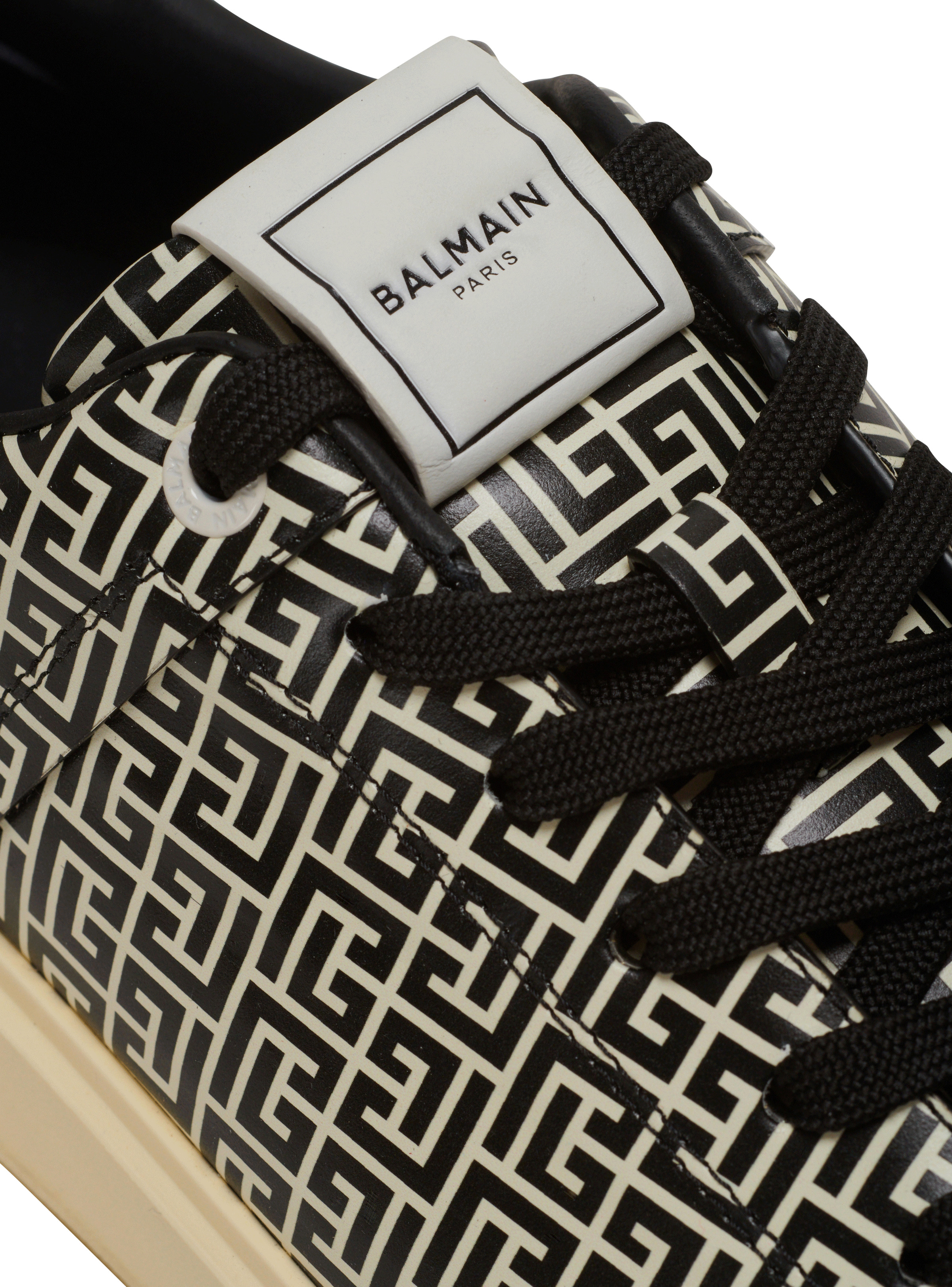B-Court Flip trainers in monogrammed PB Labyrinth calfskin - 8