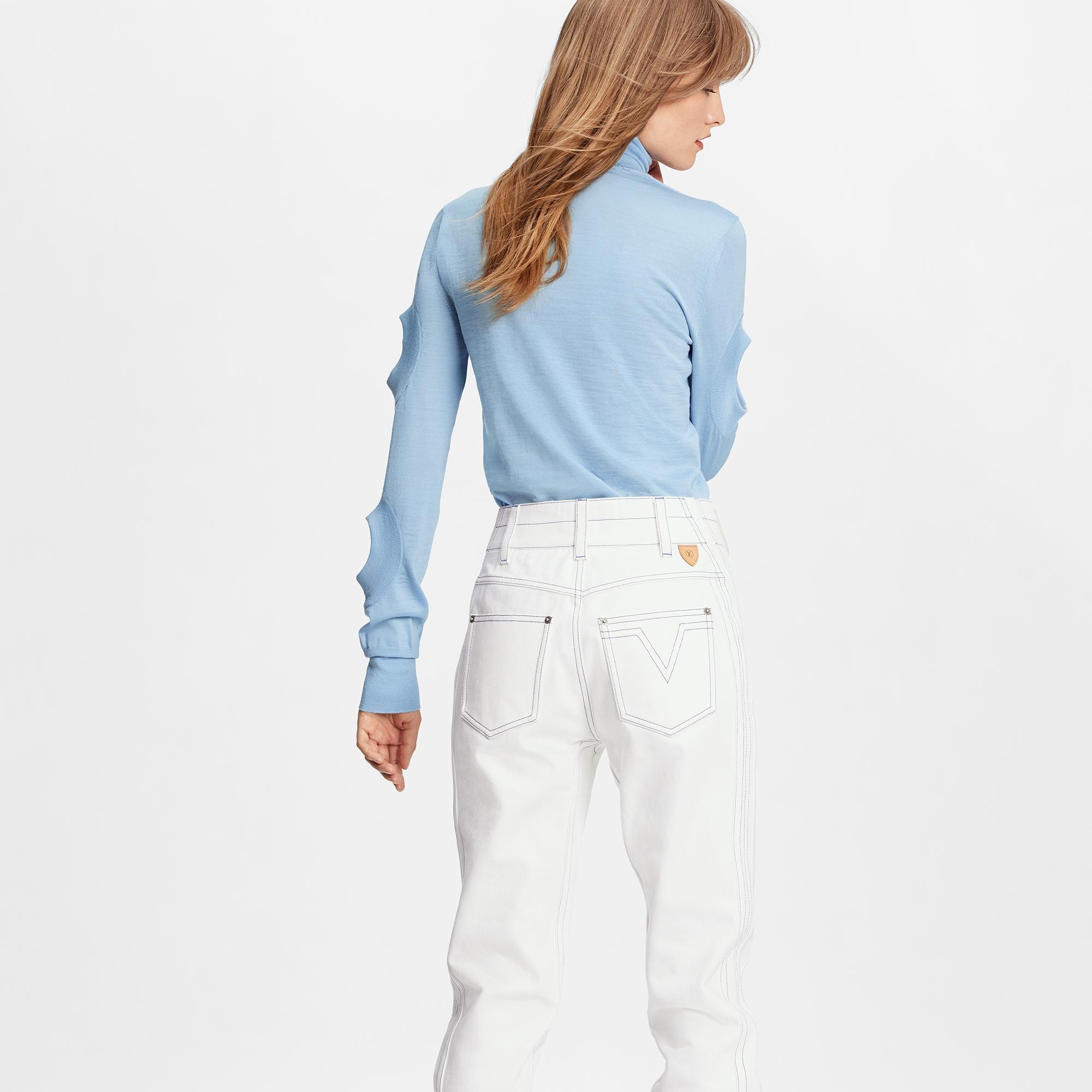 Structured Washed Denim Jeans - 5