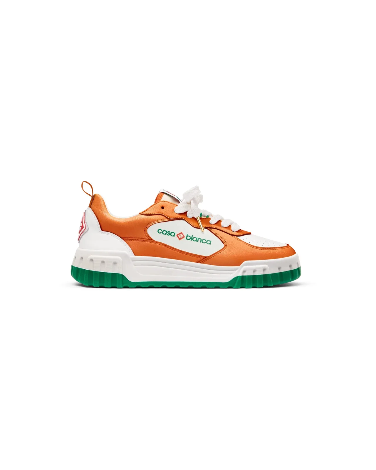 Mens The Court Orange & White Sneaker - 1