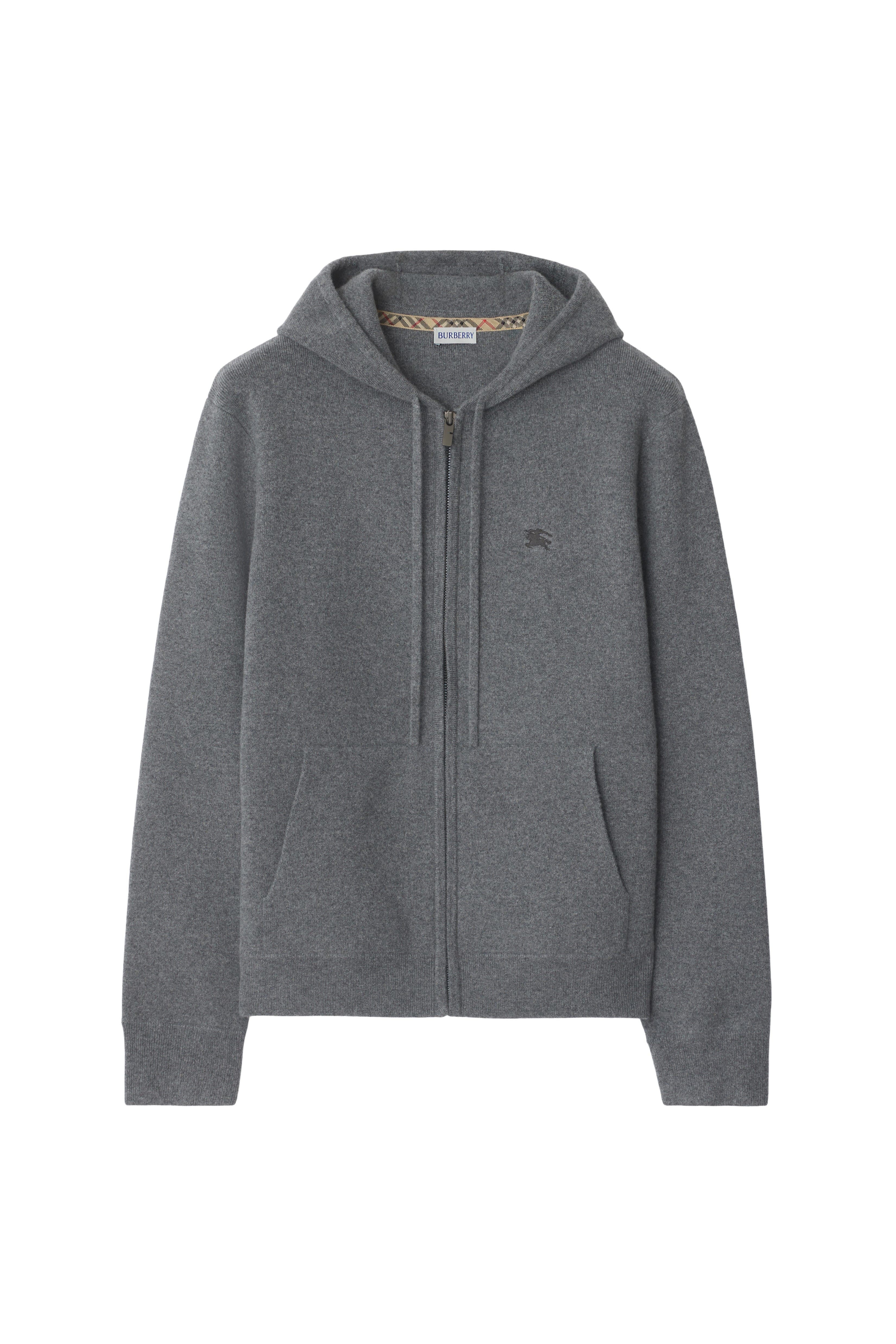 burberry Cashmere Blend Zip Hoodie in Grey at Nordstrom - 2
