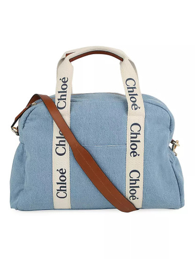 Chloé Logo Cotton & Leather Changing Bag outlook