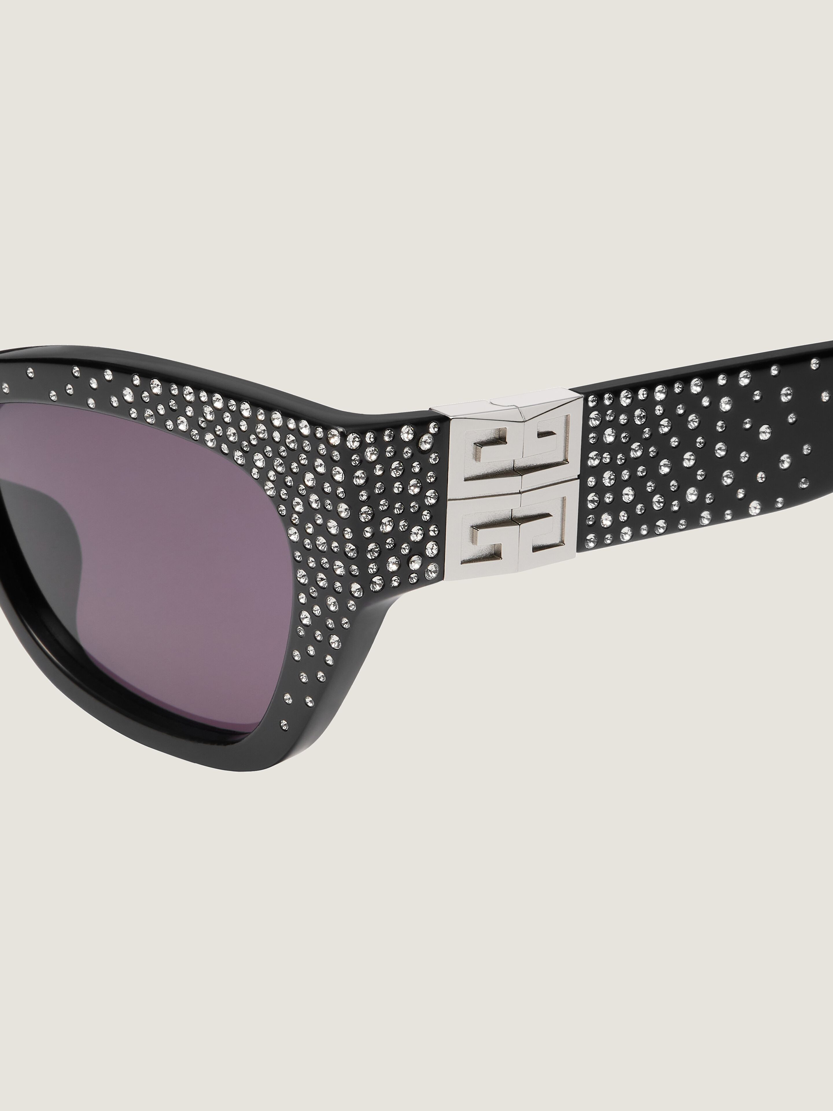 4G SUNGLASSES IN ACETATE WITH CRYSTALS - 4