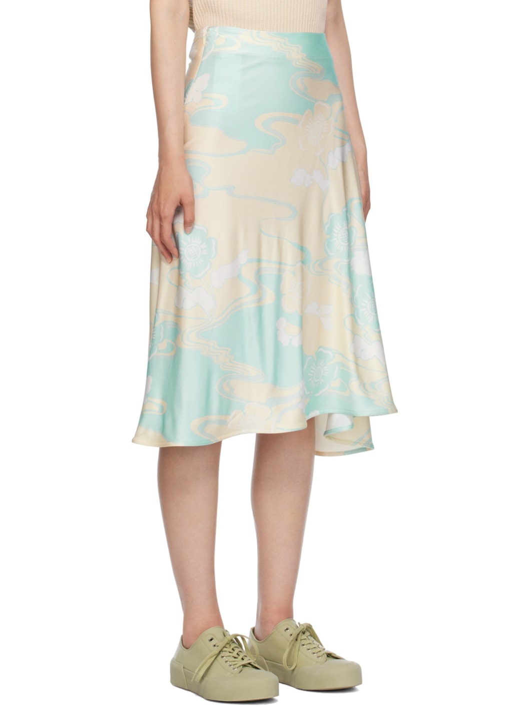 Multicolor A-Line Midi Skirt - 2