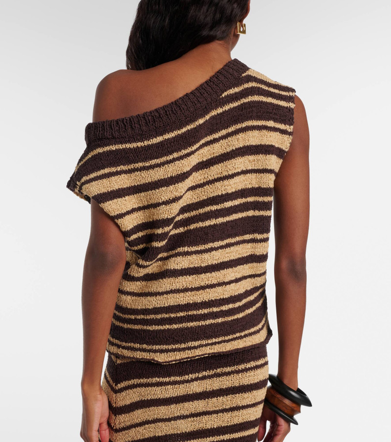 Micah striped cotton-blend top 5