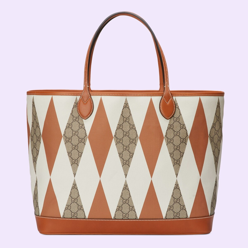 GG rhombus print large tote bag 1