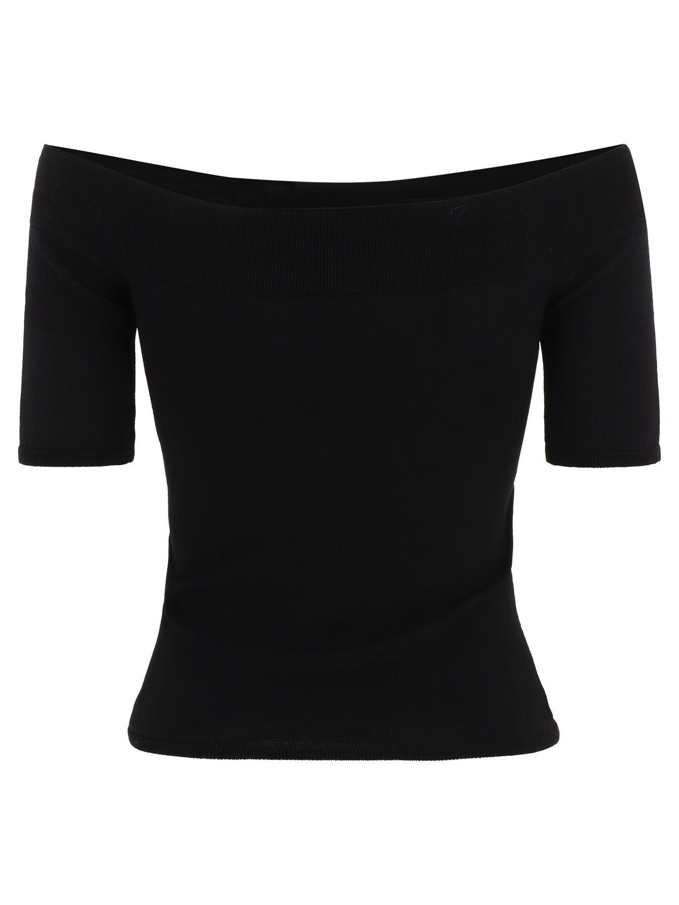 Boat-Neck Top Tops Black - 2