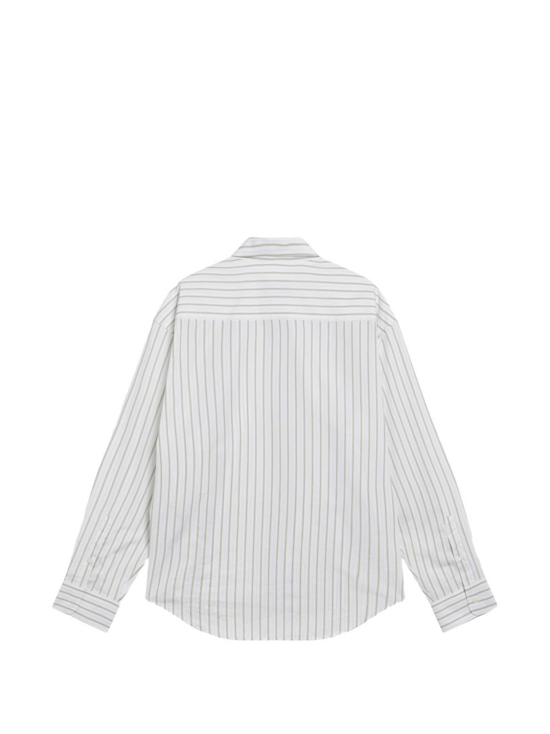 AMI Paris striped button-down boxy-fit shirt outlook