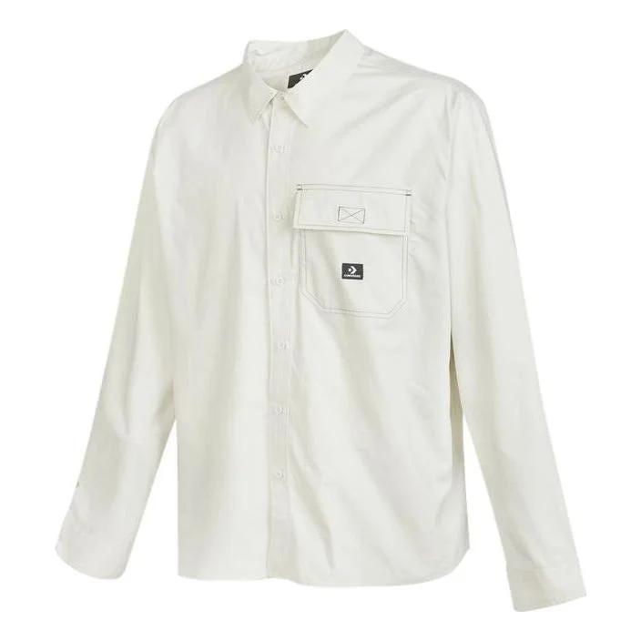 Converse Woven Long Sleeve Button Down Shirt 'White' 10023803-A02 - 1
