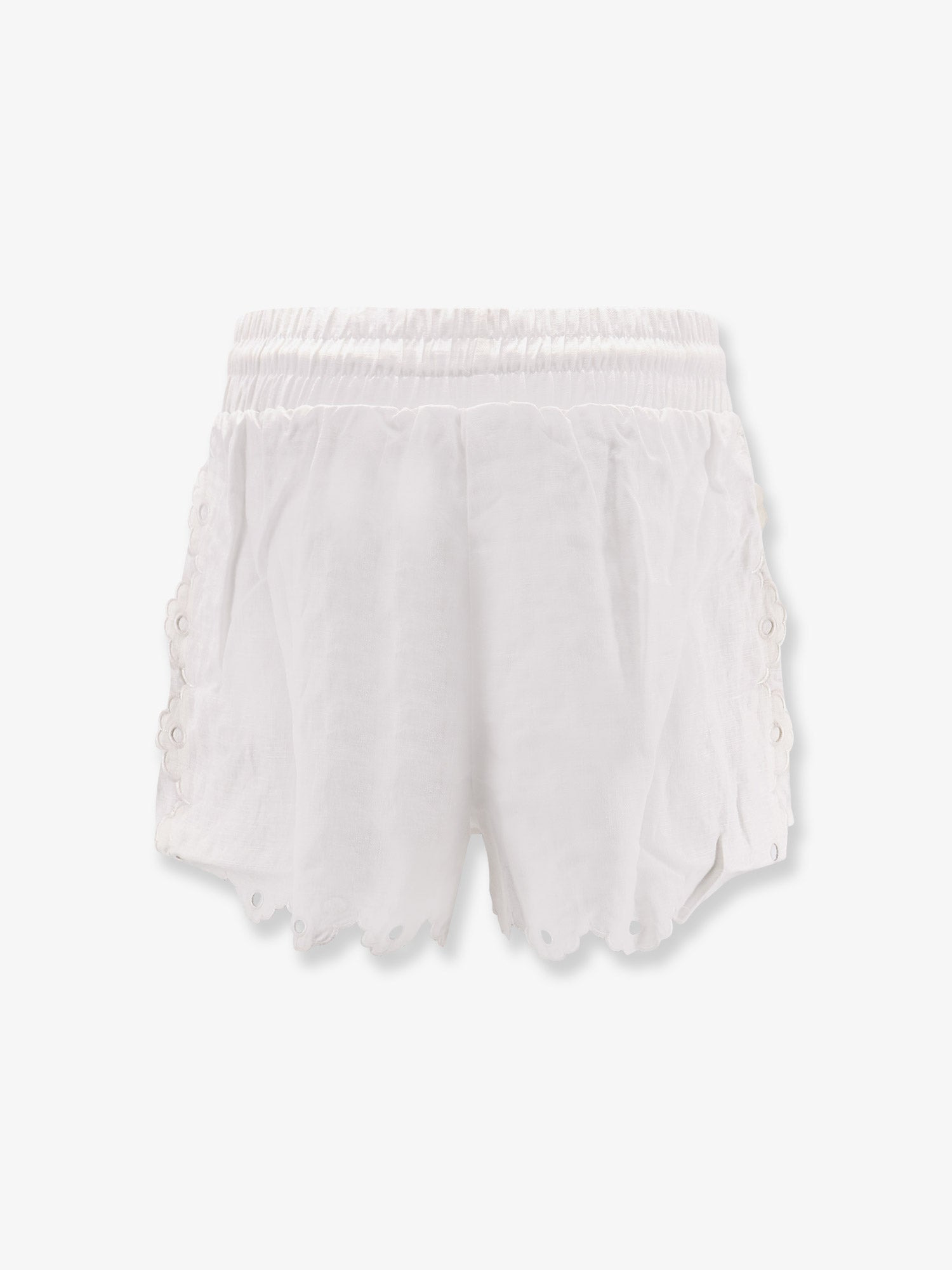 Linen Perforated Shorts - 4