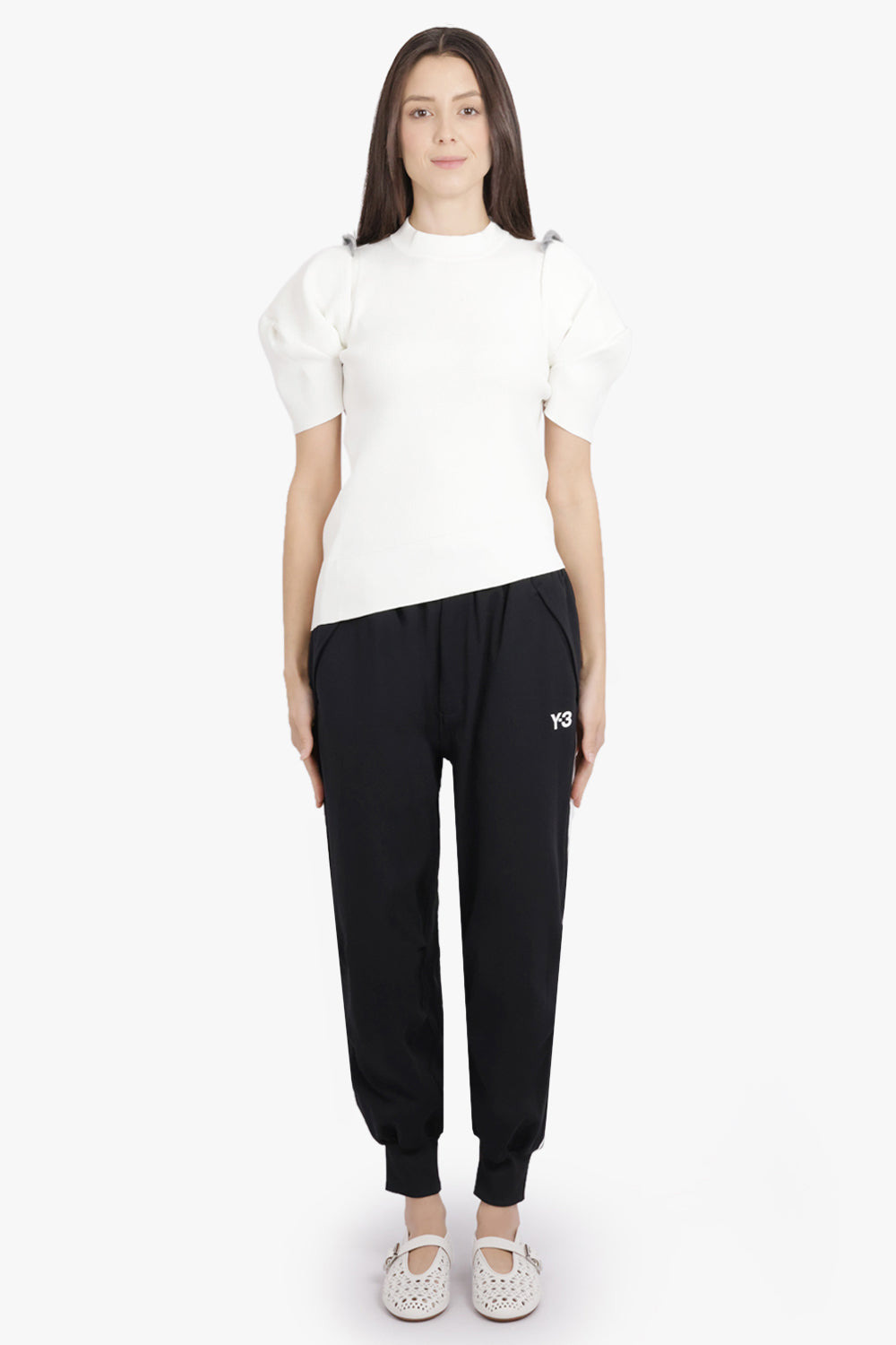 3 STRIPES CUFFED TRACK PANT | BLACK/WHITE - 4