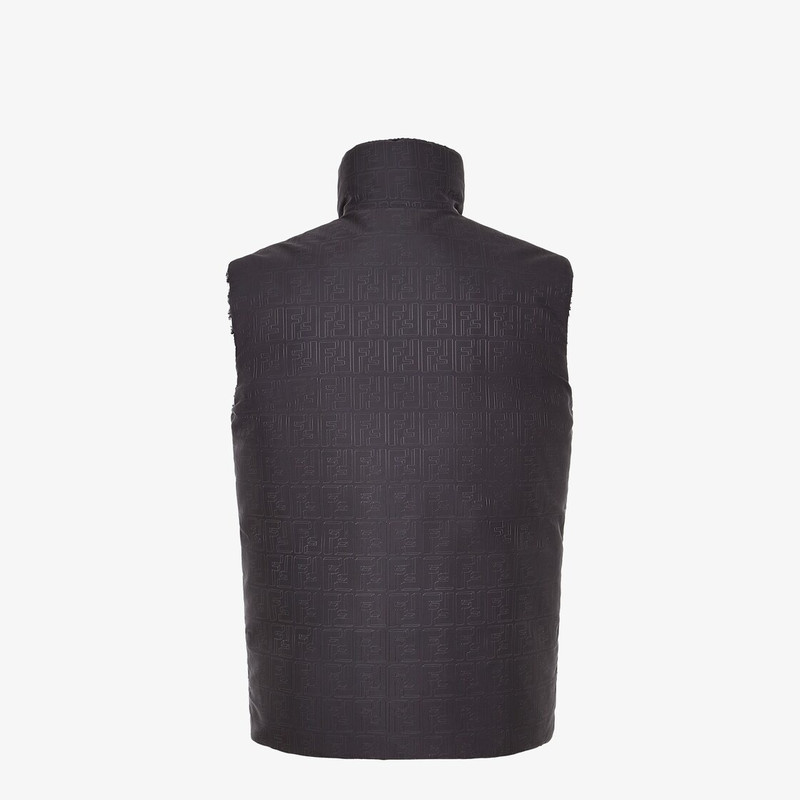 Black fabric reversible vest 2