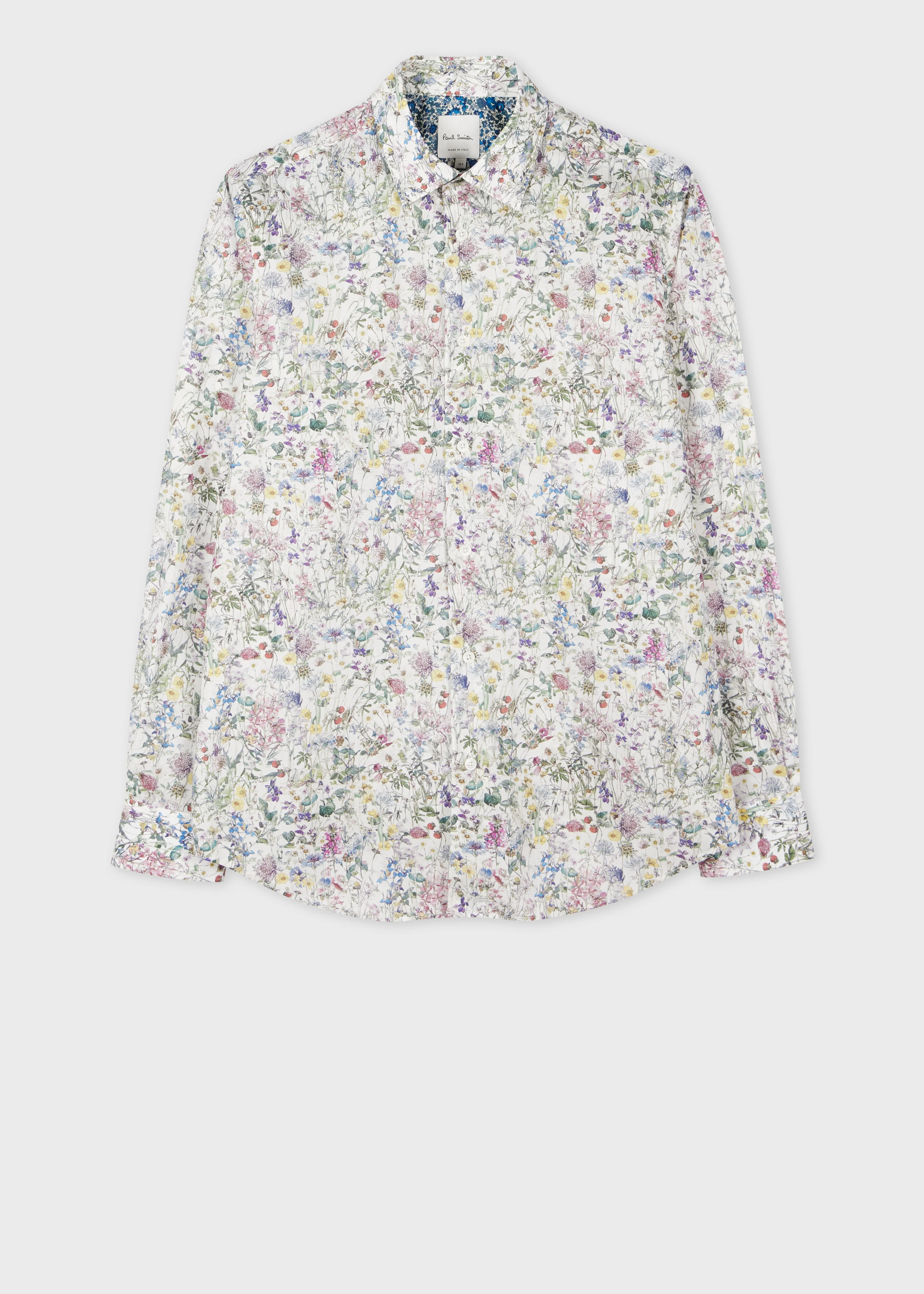 Tailored-Fit White 'Liberty Floral' Shirt - 1