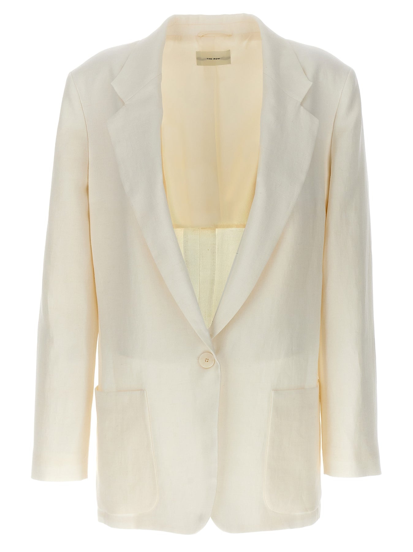 ジャケット The Row SS24 'Enza' blazer (7800W2929 OWH) THE ROW Enza linen blazer | NET-A-PORTER