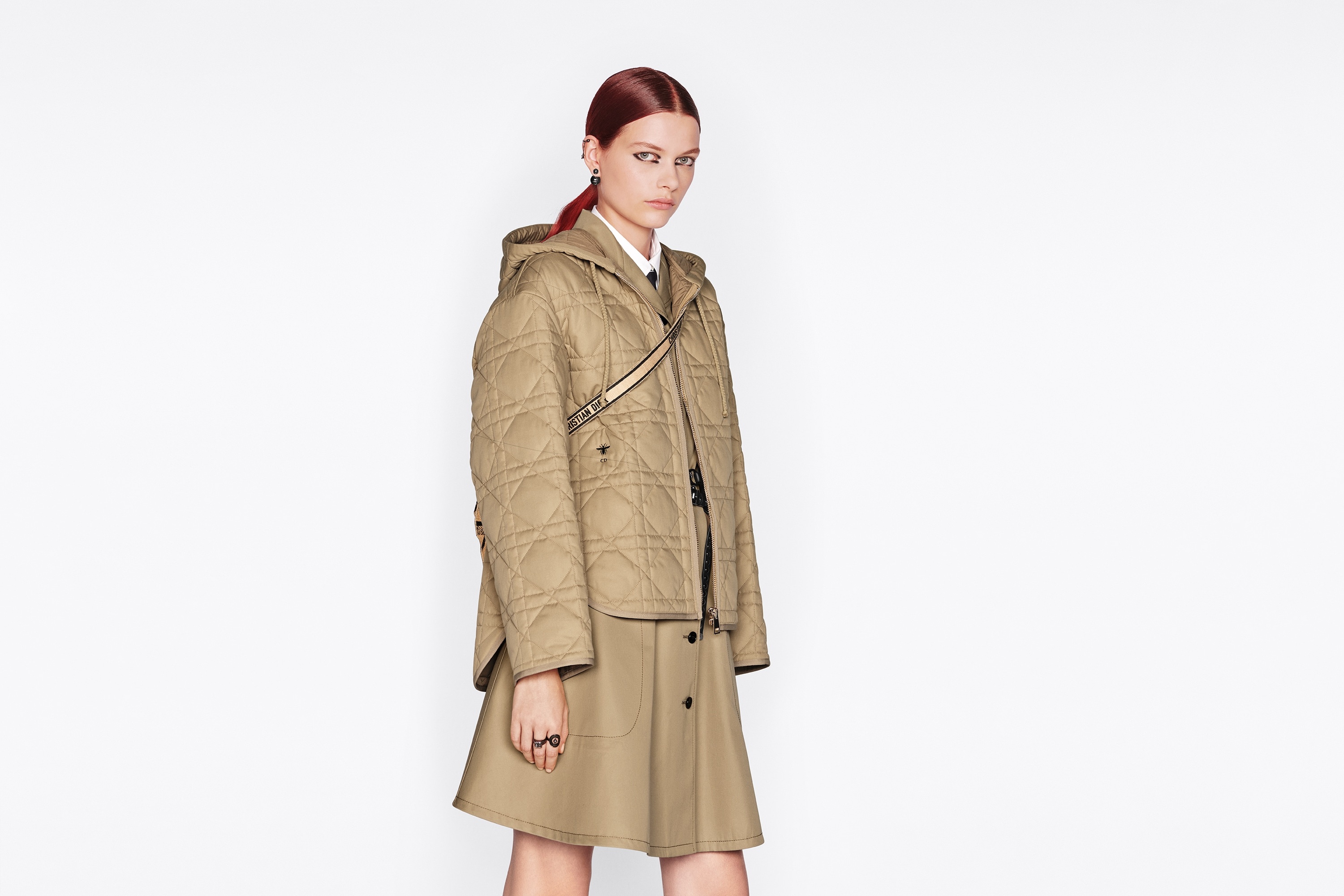 Macrocannage Hooded Peacoat - 7