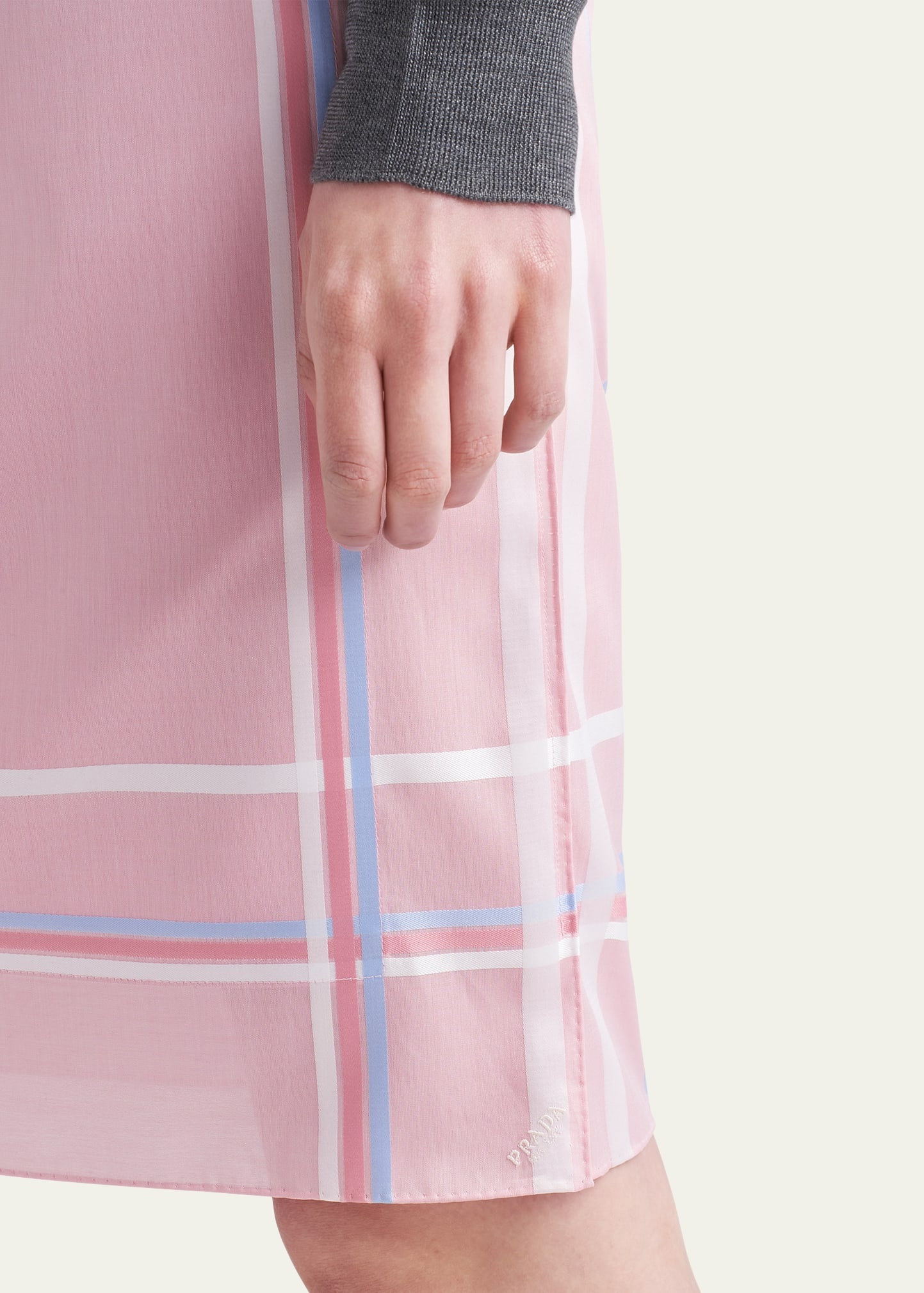 Short Batista Cotton Check Skirt - 5
