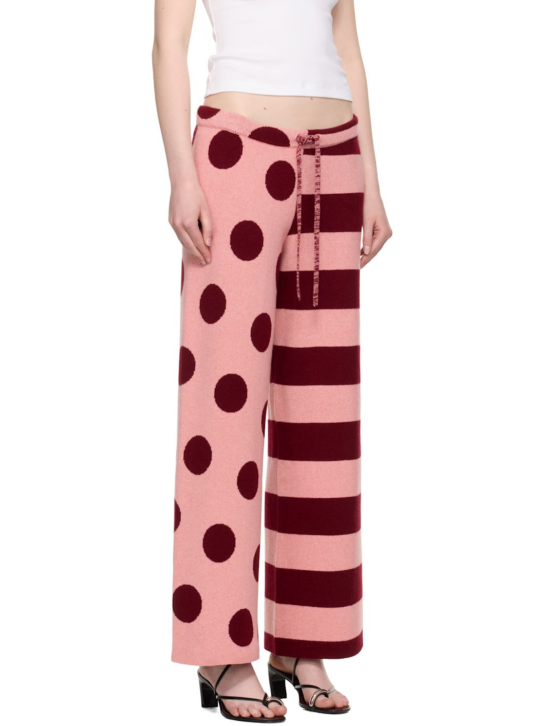 Pink Stripe Polka Dot Lounge Pants - 2